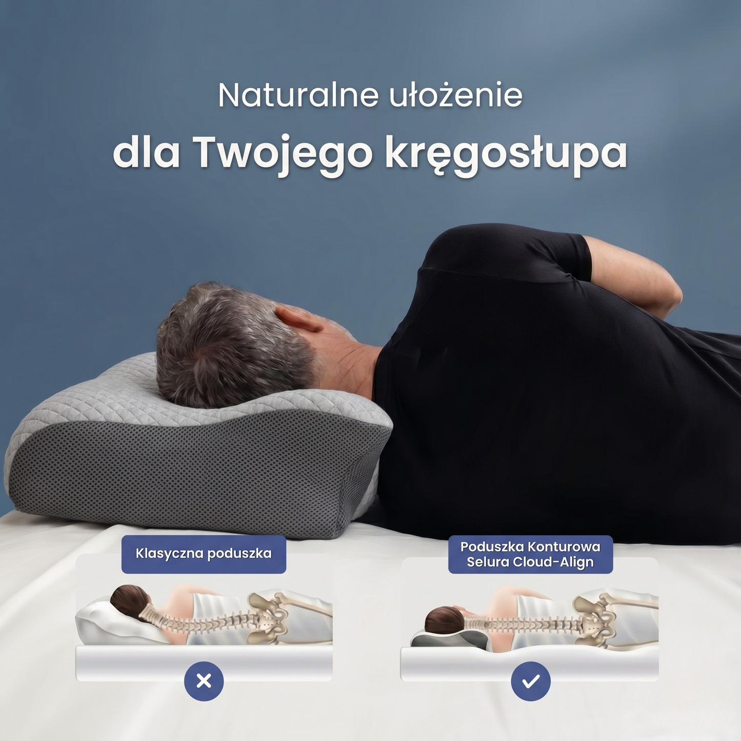 Poduszka Konturowa Selura Cloud-Align