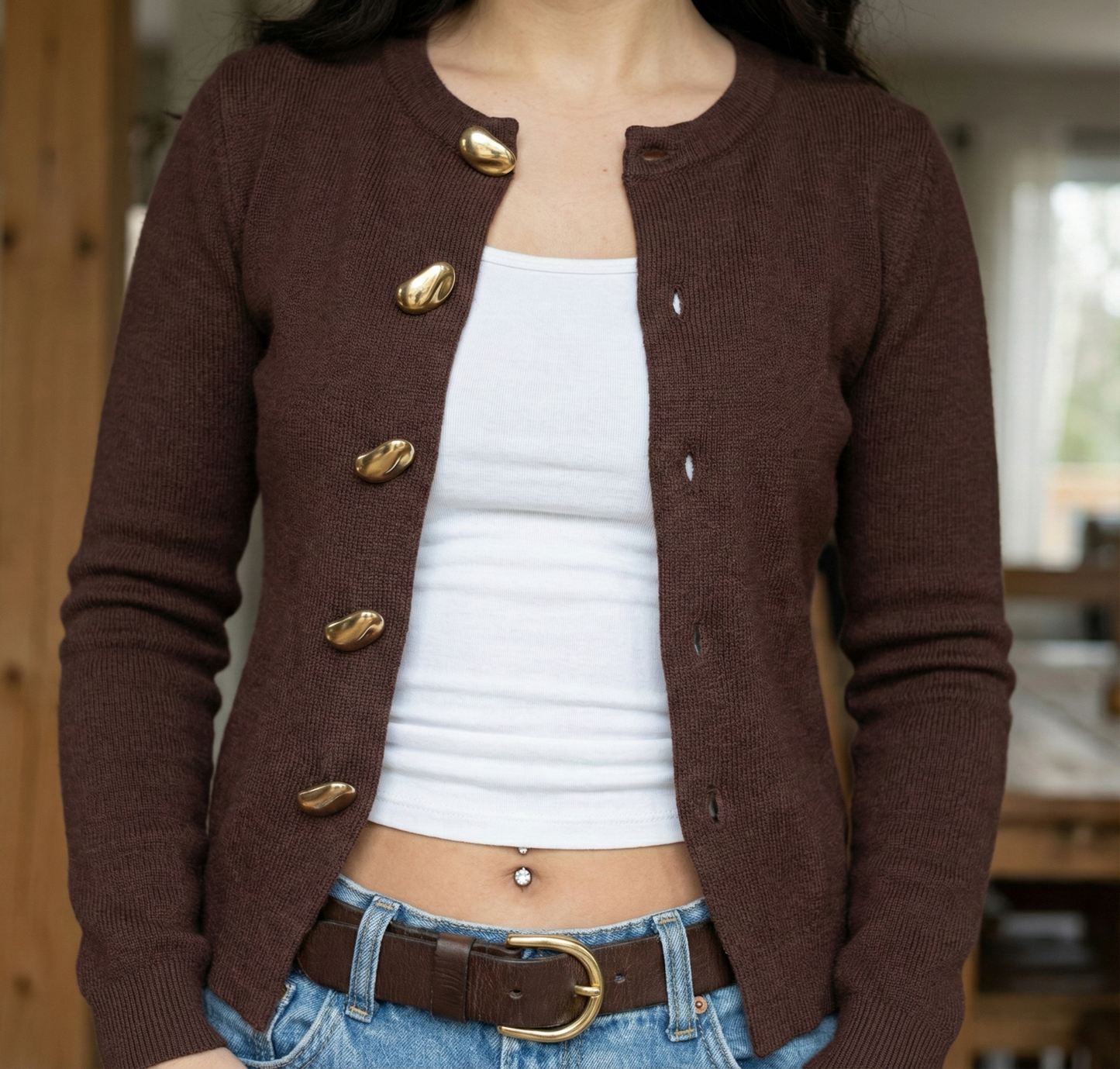 The Everyday Brown Cardi