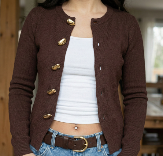 The Everyday Brown Cardi